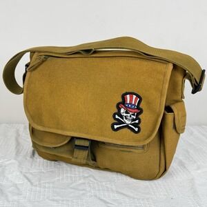 Vintage Canvas Crossbody Bag Unisex Messenger Shoulder Bag Multi-Pocket Travel
